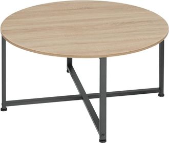 TecTake Mesa de centro 88,5x47cm, madera industrial clara, roble Sonoma