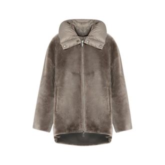 Gimos Winter Jackets, female, Gray, M, Reversible Nappato Sheepskin Jacket