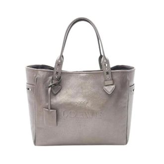 Loewe Pre-owned Tote Bags, female, Gray, Size: ONE SIZE Pre-owned Heritage Leather Tote Bag