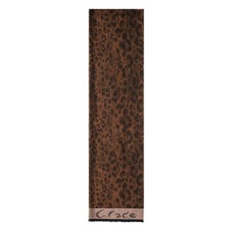 Manila Grace Sciarpa Animalier - - Accessories - Donna - Marrone - ONE SIZE