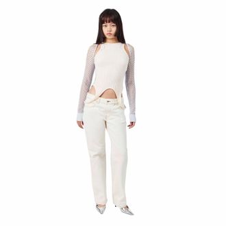 Off-white Off White Damesjeans in jaren 90-stijl (Vintage Wit)