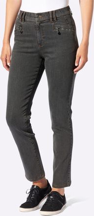 Casual Looks Bequeme Jeans CASUAL LOOKS, Damen, Gr. 36, Normalgr&ouml;ssen, grau denim, 99% Baumwolle, 1% Elasthan, unifarben, lang, Jeans Bequeme Jeans