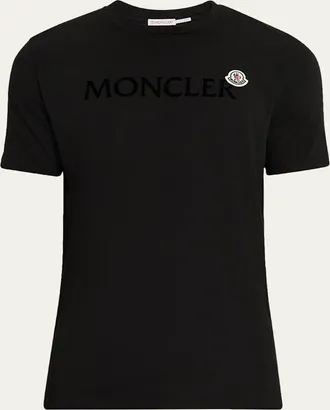 Moncler Mens Logo Script Crewneck T-Shirt