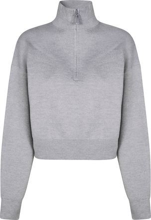 Victoria Beckham Fitted Zip-Up Top with High Collar
