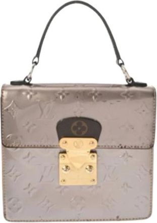 Louis Vuitton Pre-owned Handbags, female, Gray, Size: ONE SIZE Pre-owned Vernis Monogram Handbag