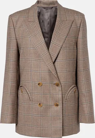 Blaz&eacute; Milano Blaz&eacute; Milano Everynight checked double-breasted wool blazer