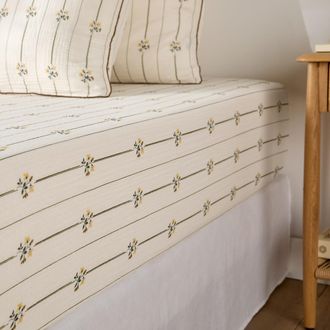 La Redoute Interieurs Hoeslaken in tetra, omslag 30 cm, bloemenprint, RISETTI