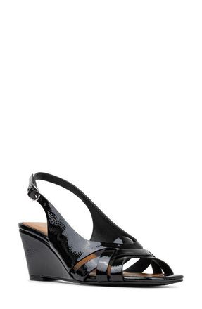 Donald J Pliner Primm Slingback Wedge Sandal in Black at Nordstrom, Size 5.5