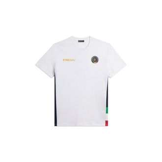 Freddy T-shirt Uomo Italia FGI Bianca con Inserti Blu