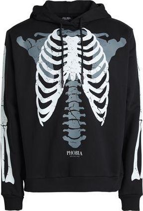 Phobia Archive HOODIE WITH WHITE SKELETON