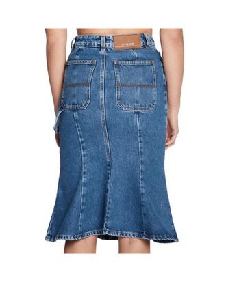 Pinko Blue Denim Womens Skirt