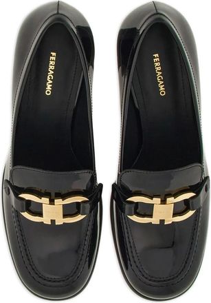 Ferragamo Ferragamo 60Mm Gancini-Buckle Patent Leather Pumps