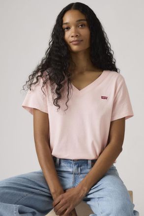 Levi's Favorite Cotton V-Neck Tee - Donna - 2XS - Rosa / Crystal Pink