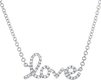 Sabrina Designs 14K 0.11 Ct. Tw. Diamond Love Necklace