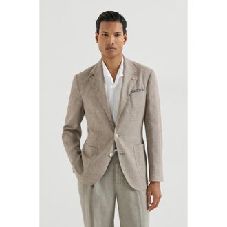 Brunello Cucinelli Deconstructed blazer in Brown at Nordstrom, Size 58 It