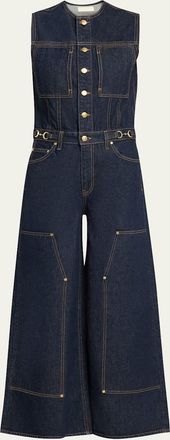 Ulla Johnson The Esme Denim Wide-Leg Jumpsuit