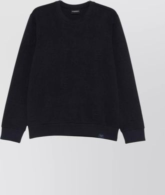 Emporio Armani cotton blend long sleeve crew neck set