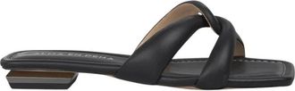 Alma En Pena Anatomical Flat Sandal - Dames - Sandalen - Zwart - 41 EU - Leer - Schoenen