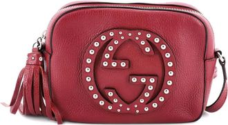 Gucci Soho Disco Studded Leather Small crossbody bag - Rood