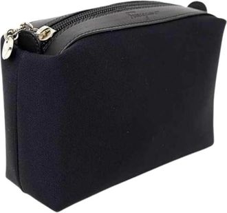 Ferragamo Pre-owned Clutches, female, Black, Size: ONE SIZE Pre-owned Nylon Pouch