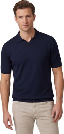 Thomas Maine katoenen Thomas Maine polo donkerblauw effen normale fit
