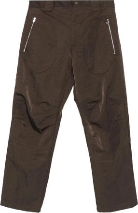 RANRA Zwarte Koffie Nylon Cargo Broek - Heren - Straight fit broeken - Bruin - M - Nylon - Broeken