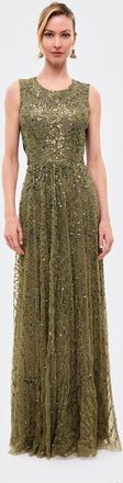 Beauut Embellished Sequins Back Satin Bow in Khaki at Nordstrom, Size 14