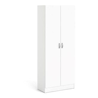 Dmora Scarpiera Erinni, Mobile portascarpe, Armadio da ingresso multiuso, Mobiletto per calzature, 69x35 h170 cm, Bianco - Dmora