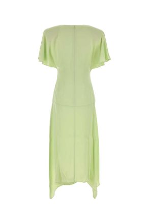 Stella McCartney Womens Pastel Green Satin Dress Sherbet Exterior: Acetate Viscose Abiti
