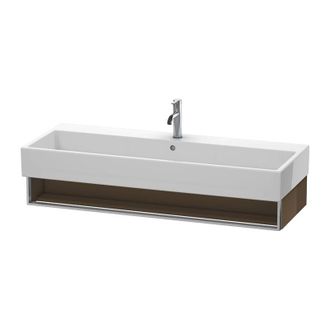 Duravit Mueble De Pared Duravit Vero Air 118,4 X 43,1 Cm, 1 Compartimento Abierto, Para Vero Air 235012, Color (frente/cuerpo): Marr&oacute;n Oliva Laca Alto Brillo 