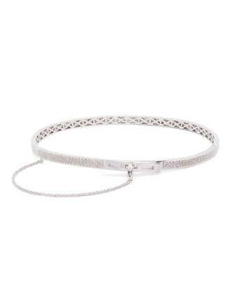 Eddie Borgo Pav&eacute; Thin Safety Chain choker - Zilver