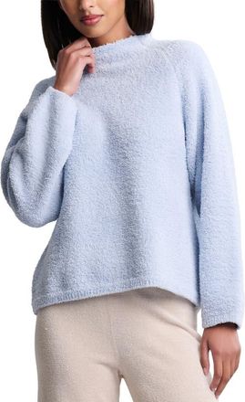 Barefoot Dreams CozyChic Mock Neck Sweater in Snow Drop at Nordstrom, Size X-Large