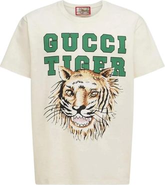 Gucci Tiger Print Logo T-Shirt