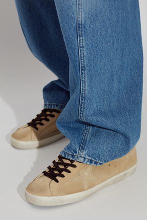 Golden Goose Super-Star Classic With List Sports Shoes, Mens, Beige