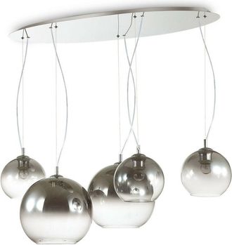 Ideal Lux Ideal Lux Discovery Fade - 5 Light Hanging Ceiling Pendant Hanging Chrome, E27