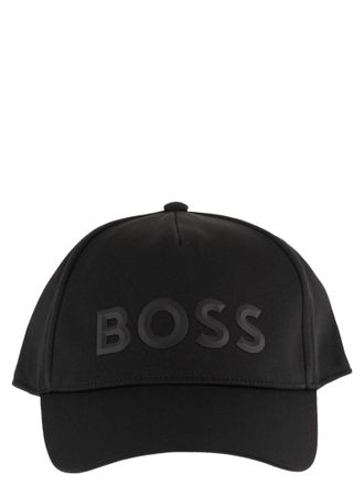 HUGO BOSS Boss Green Cap mit gummiertem Logo aus technischem Twill