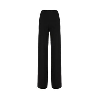 Gucci Wide Trousers, female, Black, Size: M Wide-leg Wool Trousers