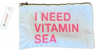 Sundry Pom Pom Vitamin Sea Pouch In Whisper