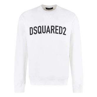 Dsquared2 Heren, Sweatshirts & Hoodies, Wit, Maat: 2XL Katoen