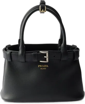 Prada Small Buckle-detail Leather Shoulder Bag