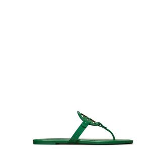 Tory Burch Tory Burch, Flip Flops, female, Green, Size: 8 1/2 US Miller Patent Leather Sandals