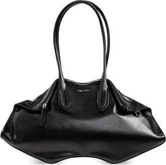 Alexander McQueen Manta Bag - Dames - Schoudertassen - Zwart - ONE Size - Leer - Tassen