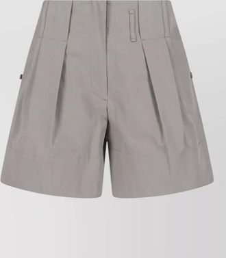 Low Classic tailored shorts pleated design belt loops pockets