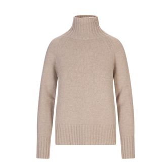 Max Mara Boxy Raglan Sweater Sand - Dames - Coltruien - Beige - M - Wol - Truien & Vesten