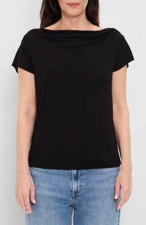 Michael Stars Desiree Cowl Neck Tee in Black at Nordstrom, Size X-Small