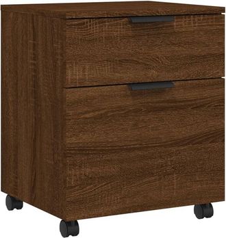 vidaXL Vidaxl - Archivador ruedas madera contrachapada roble Sonoma 45x38x54 cm