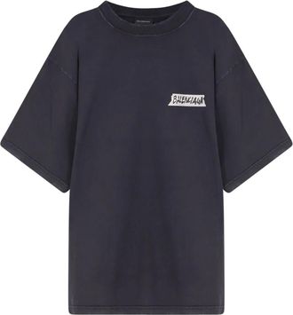 Balenciaga T-Shirts, male, Black, Size: S Masking Tape T-Shirt