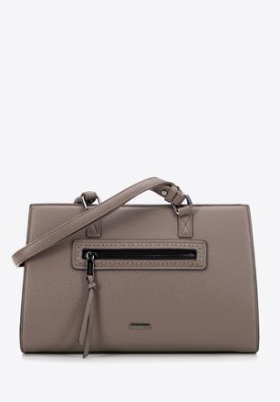 Wittchen Damestas met decoratieve afwerking, taupe, eco-leer