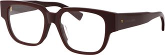 Bottega Veneta BV1289O Acetate Square Eyeglasses - Burgundy