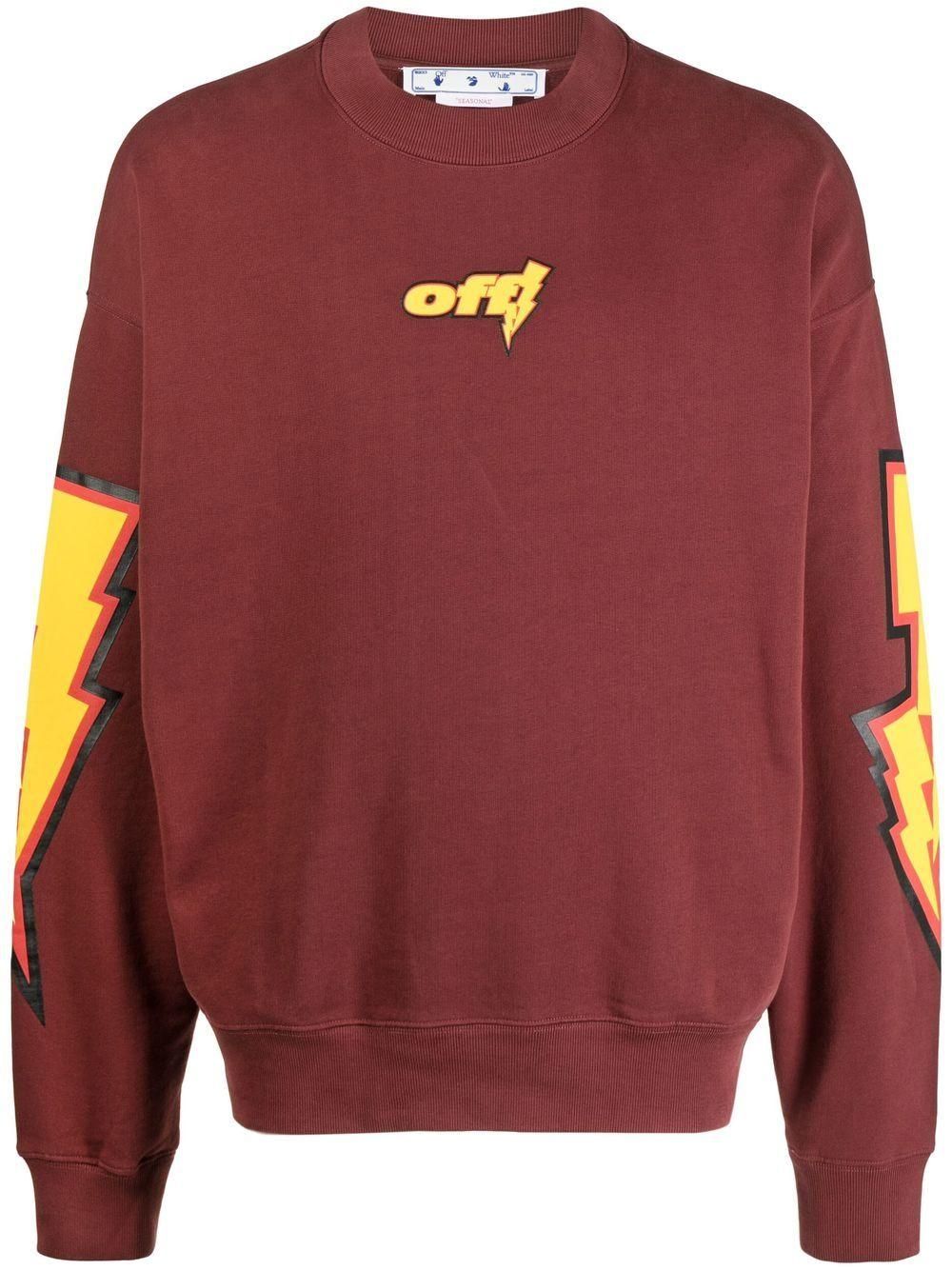 Off white brand red sweatshirt deals